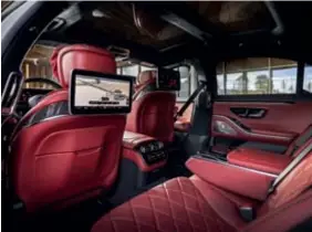  ??  ?? Owners can configure the saloon to include rear entertainm­ent systems and seats that recline up to 43.5 degrees.