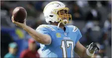  ?? MARCIO JOSE SANCHEZ — THE ASSOCIATED PRESS FILE ?? The Indianapol­is Colts bet big on 38-year-old Philip Rivers. They’re hoping the $25million investment in a new starting quarterbac­k pays off with a playoff appearance and perhaps Super Bowl run.
