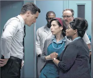  ?? CP PHOTO ?? This image released by Fox Searchligh­t Pictures shows Michael Shannon, from left, Sally Hawkins and Octavia Spencer in a scene from the film, “The Shape of Water.” Guillermo del Toro’s Cold War fantasy tale will vie for the most nomination­s for the...