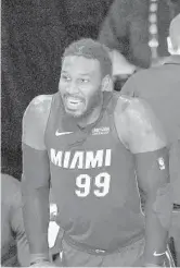  ?? ASHLEY LANDIS/AP ?? Miami Heat’s Jae Crowder (99) watches during the first half of an NBA basketball game against the Phoenix Suns on Saturday.