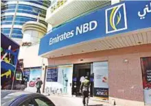  ?? Pankaj Sharma/Gulf News Archives ?? Emirates NBD Bank branch in Dubai. The bank and Bank ABC have closed a loan facility for Yapı Kredi Leasing.