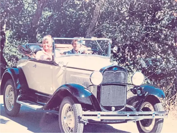  ?? Picture: PA. ?? Doris Day in her 1930 Ford Model A rumble seat roadster which sold at auction for £78,145.