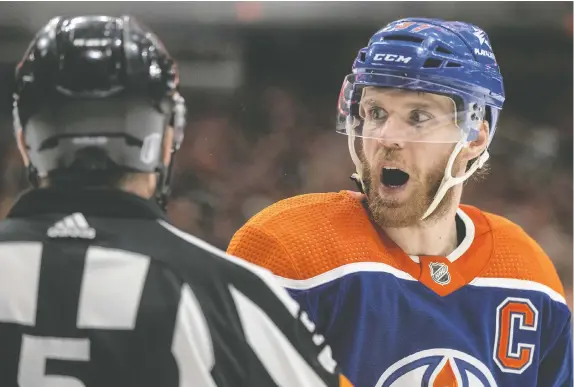  ?? JASON FRANSON/THE CANADIAN PRESS ?? Edmonton Oilers superstar Connor McDavid does everything you'd expect a leader to do and more, according to Ken Hitchcock, who coached McDavid during his early years in the NHL.
