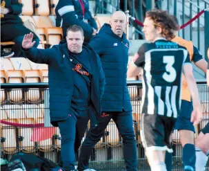  ??  ?? Slough Town's joint managers Neil Baker and Jon Underwood.