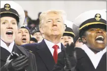  ??  ?? President Donald Trump attends the annual Army-Navy football game in Philadelph­ia Saturday. He indicated months ago that he intends to run for re-election.