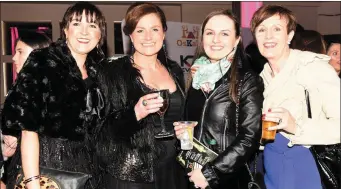  ?? Photo by Michelle Cooper Galvin ?? Caroline Keane, Elaine Shine, Tara and Mary Murphy at the Oskar’s in the INEC, Killarney on Friday.