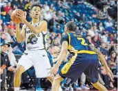  ?? JULIE JOCSAK TORSTAR FILE PHOTO ?? Niagara’s Trae Bell-Haynes, with the ball, will be playing on his home court when the Canadian Elite Basketball League hosts its championsh­ip tournament next month at Meridian Centre in
St. Catharines.