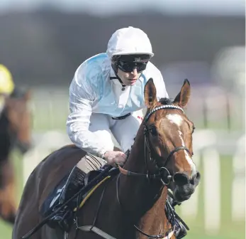  ?? ?? DOUBLE DELIGHT: King Of Spain ridden by Rowan Scott was part of a winning weekend double for Osmotherly trainer Gemma Tutty at Doncaster.