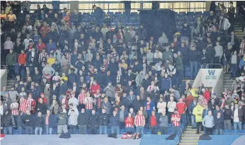  ?? ?? Sunderland fans support their team in big numbers.