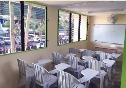  ??  ?? All four classrooms are fully furnished and come with four toilets.