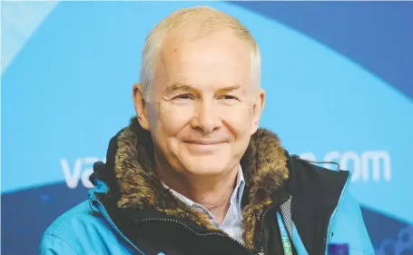  ?? MARK VAN MANEN/FILES ?? John Furlong, who was president and CEO of the organizing committee for the Vancouver Winter Olympics, says next year’s Tokyo Summer Games have a chance to be something special in a world looking for something uplifting after the wearying times of COVID-19.
