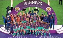  ??  ?? Holders…Barcelona will be favourites to win the trophy again