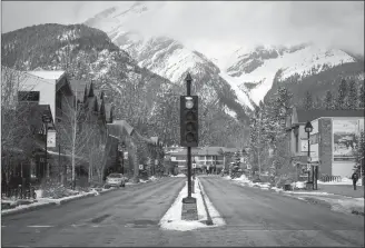  ?? Canadian Press photo ?? The empty streets of Banff are seen in this 2020 file photo amid a worldwide COVID-19 pandemic.