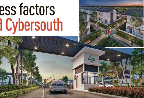  ??  ?? Kita @ Cybersouth is a project by LBS Bina in Dengkil, Selangor; (top) Kita @ Cybersouth will offer linear park terrace for the residents.