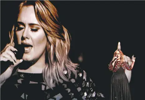  ?? LESTER COHEN /GETTY IMAGES FOR NARAS ?? Lost for words: Adele has damaged her vocal cords.