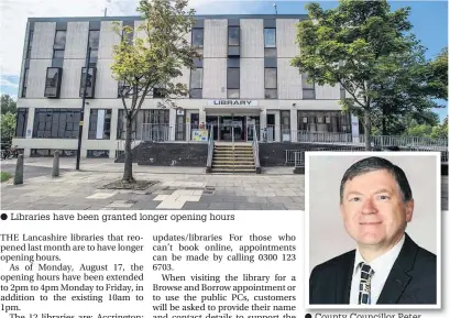  ??  ?? Libraries have been granted longer opening hours
County Councillor Peter Buckley