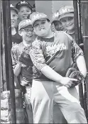  ?? Paul J. Bereswill (2); Douglas Healey ?? LITTLE AND BIG-LEAGUE STARS: Aaron Hicks was enamored with Little League star Alfred “Big Al” Delia (above right), who was on hand Wednesday at Yankee Stadium, but the Yankees outfielder has become a star as well this season, including Tuesday’s game-tying homer (far right).