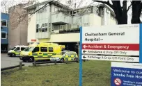  ??  ?? Cheltenham General Hospital’s A&E will remain a minor injury unit until the end of March next year