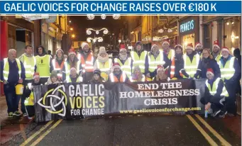  ??  ?? A large group of GAA players slept on O’Connell St on Saturday night to raise money for the Gaelic Voices for Change, which raised more than €180,000 to raise awareness of homelessne­ss. Among those who helped with raising awareness for the campaign...