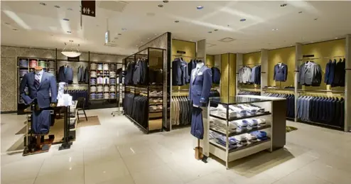  ??  ?? Below: Isetan Men’s business clothing on the fifth floor