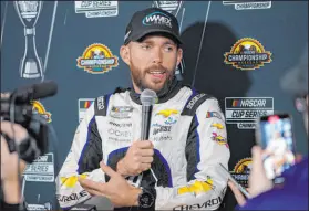  ?? Matt York
The Associated Press ?? Journeyman driver Ross Chastain is a contender for the NASCAR Cup Series Championsh­ip, which will be decided Sunday.