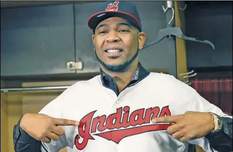  ?? Tribune News Service ?? Edwin Encarnacio­n is shown in uniform in 2017 for the Cleveland Indians. The team announced on Friday that it will be known as the Guardians starting with the 2022 season.