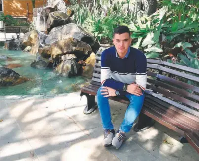  ?? / Archivo Particular ?? Germán Arenas, estudiante de derecho de la Universida­d de Medellín, en pulso con las directivas.