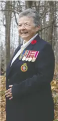  ?? CHRIS YOUNG / CP ?? Canadian Air Force veteran Susan Beharriell of King City, Ont., is one of a number of veterans connecting with school classes over Zoom during
the pandemic.