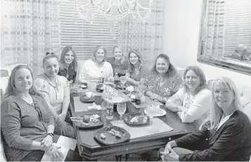  ?? COURTESY ?? Debbi Hixon and mothers of slain Parkland students gather at the Hoyer house on Dec. 16. From left: Kelly Petty, Lori Alhadeff, Patricia Oliver, Jennifer Guttenberg, Gena Hoyer, Caryn DeSacial Schachter, Jennifer Montalto, Debbi Hixon and Annika Dworet.