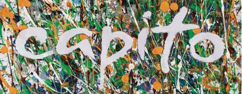  ?? Fotos: Susanne Rummel (4); UPI Hans Namuth/A0001_UPI/dpa ?? Dieses Capito Bild hat die Klasse 4b in Jackson Pollocks Malstil „Drip Painting“hergestell­t.