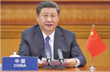  ??  ?? President Xi Jinping says China will do what it can and contribute its share to an early global victory against COVID-19.