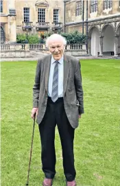  ??  ?? Davidson in Nevile’s Court, Trinity College, Cambridge, of which he was a fellow for 69 years, and, right, as a young man