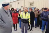  ?? ANDRES LEIGHTON/ FOR THE JOURNAL ?? Participan­ts of Leadership New Mexico program are briefed about the operations of Union Pacific’s intermodal terminal in Santa Teresa during a 2016 tour.