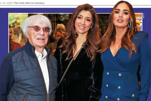  ??  ?? YOUNG AT HEART: Heiress Tamara Ecclestone, right, with her dad Bernie – soon to be a father again at 89 - and his wife Fabiana
