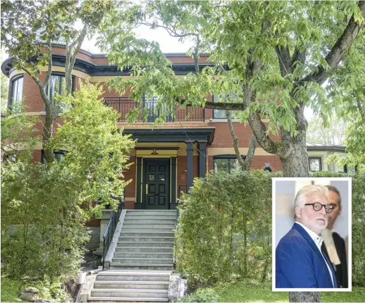  ?? PHOTO CHANTAL POIRIER ?? Cette luxueuse maison de Gilbert Rozon a été vendue pour 5,1 millions $ à un acheteur qui regrette désormais la transactio­n.