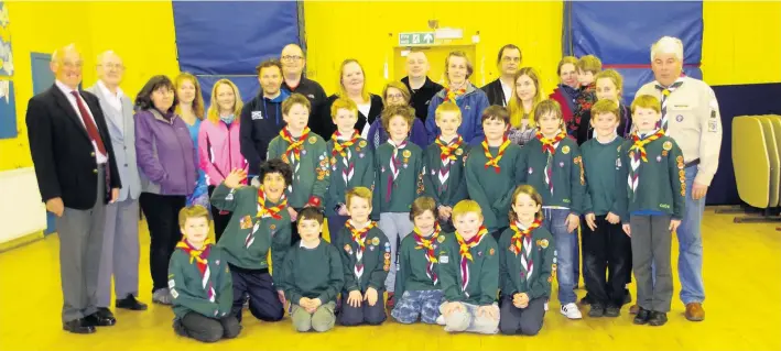  ?? Pic: David Phillips ?? Variety of groups The 57th Blairgowri­e Cub Pack and parents gathered at the Emma Street Guide Hut in May 2016 to say goodbye to their Akela, Susie McMasters, who stood down after two years during which she revitalise­d and built up the pack.