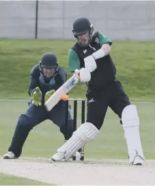  ??  ?? Burnmoor opener Ross Greenwell at the crease.