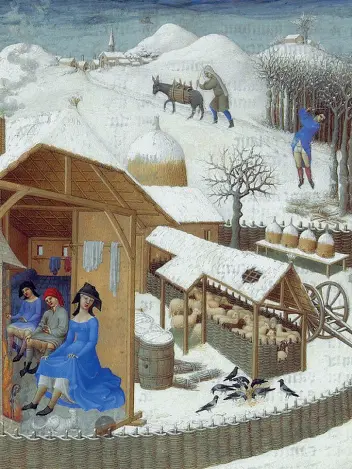  ??  ?? L’autore Franco Brevini, 68 anni, scrittore Nella foto grande una miniatura delle Tre riches heures du duc de Berry, 1412-1416