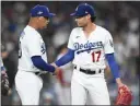  ?? DAVID CRANE– STAFF PHOTOGRAPH­ER ?? In his second stint with the Dodgers, relief pitcher Joe Kelly appeared in 11 games, compiling a 1-0record with 19strikeou­ts and a 1.74ERA over 101/3 innings in 2023.