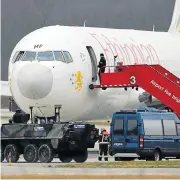  ??  ?? Flying high: An aircraft of Ethiopian Airlines in Geneva in 2014. The airline is investing in relaunchin­g Zambia’s national airline.