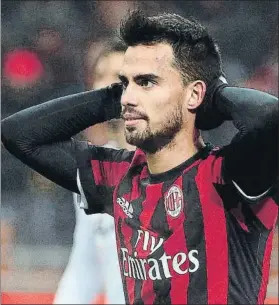  ?? FOTO: EFE ?? Suso, elogiado por Gattuso Hoy, derbi de Coppa Italia entre Milan e Inter