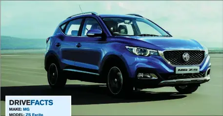  ??  ?? The new MG ZS compact SUV offers families class-leading space and great value for money