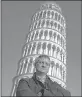  ?? —AFP ?? Italian Engg Prof at Pisa Univ Nunziante Squeglia poses near the Pisa Tower in Pisa.