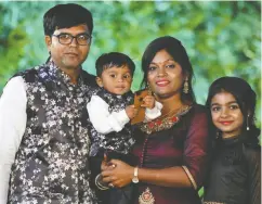  ?? AMRITBHAI VAKIL / THE CANADIAN PRESS ?? Jagdish Patel, his three-year-old son Dharmik Dharmik, wife Vaishalibe­n Patel and 11-year-old daughter Vihangi
froze to death near the Manitoba border in 2022.