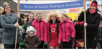  ??  ?? Bannow Parents Council marching in the Carrig-on-Bannow parade on Saturday.