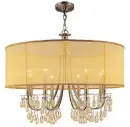  ?? OF WAYFAIR PHOTO COURTESY ?? A shaded chandelier mixes traditiona­l and contempora­ry elements.