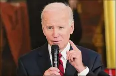  ?? Susan Walsh / Associated Press ?? President Joe Biden blasted Republican­s over their tax and spending plans during a speech in Springfiel­d, Va., Thursday.