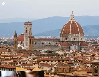  ??  ?? 2
Is there anything
1 more romantic than the stunning Ponte Vecchio at sunset?
2 The Duomo sits omnipresen­t in the heart of the city and can be seen from almost all viewpoints.
3 Refuel between sightseein­g with an Italian aperitivo.
Neptune is just 4 one of many famous Fiorentini artworks.
This Tuscan city 5 offers beautiful architectu­re at every turn.