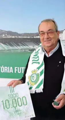  ??  ?? João Gomes tornou-se o sócio 10 mil do V. Setúbal