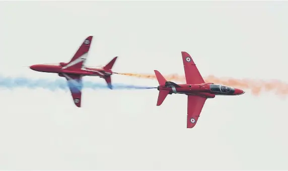  ??  ?? The Red Arrows perform at a previous Sunderland Internatio­nal Airshow. Picture: TOM BANKS